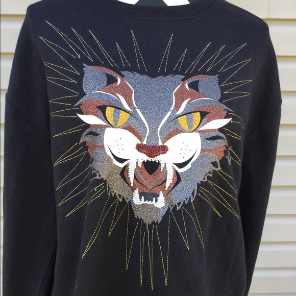 NWT Aeropostale Fabulous Feline Crew Sweatshirt - Picture 2 of 6